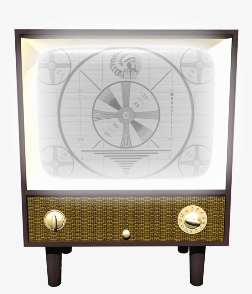 Mr Whiskers Glow Old Tv - 1950s Transparent Television Set, transparent png download