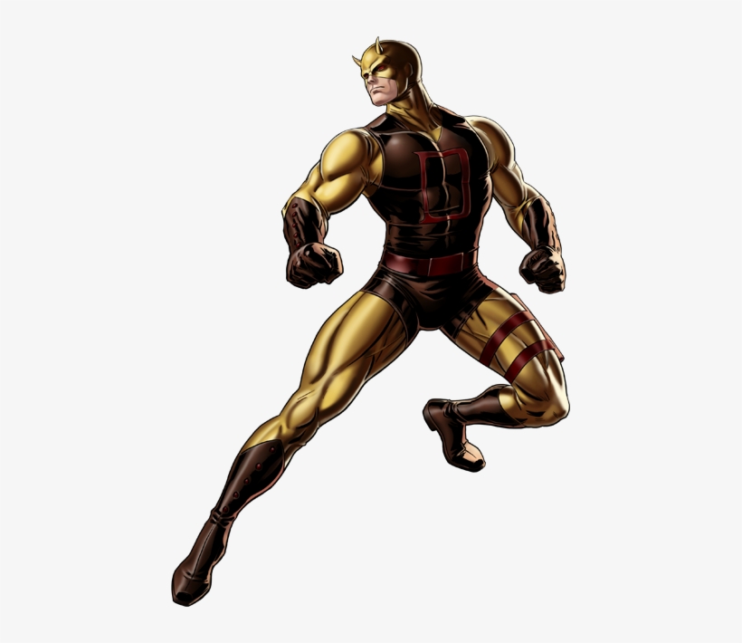 Original Daredevil Right Portrait Art - Marvel Avengers Alliance Daredevil Original Png, transparent png download