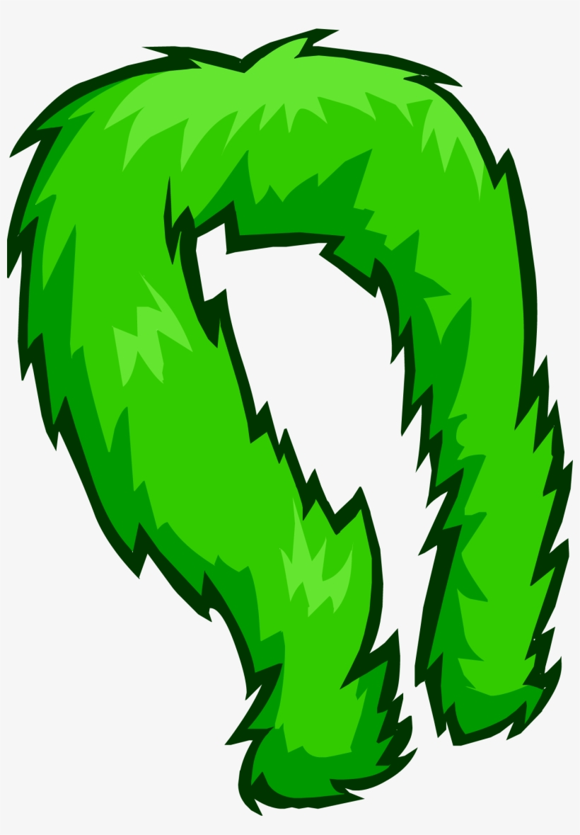 Green Feather Boa - Club Penguin Boa, transparent png download