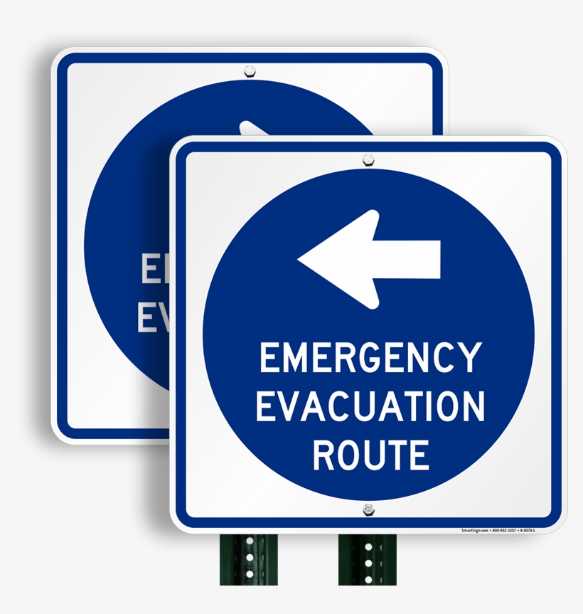 Arrow Sign For Evacuation - Hurricane Evacuation, transparent png download