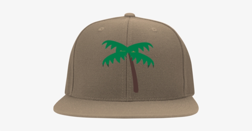 Palm Tree Emoji 6297f Yupoong Flat Bill Twill Flexfit - Tuba Crest Flexfit Cap, transparent png download
