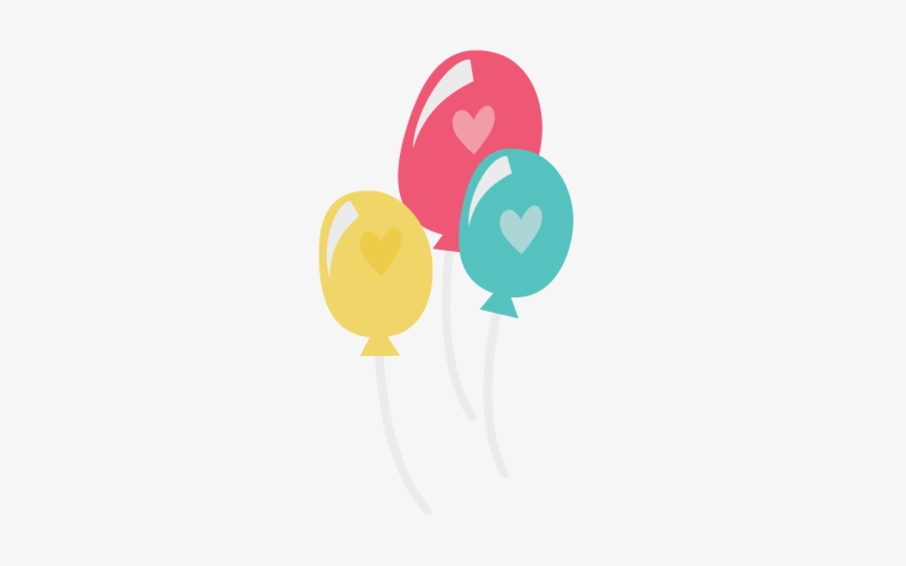 Balloons With Hearts Svg File For Scrapbooking Cardmaking - Miss Kate Cuttables Heart Png, transparent png download