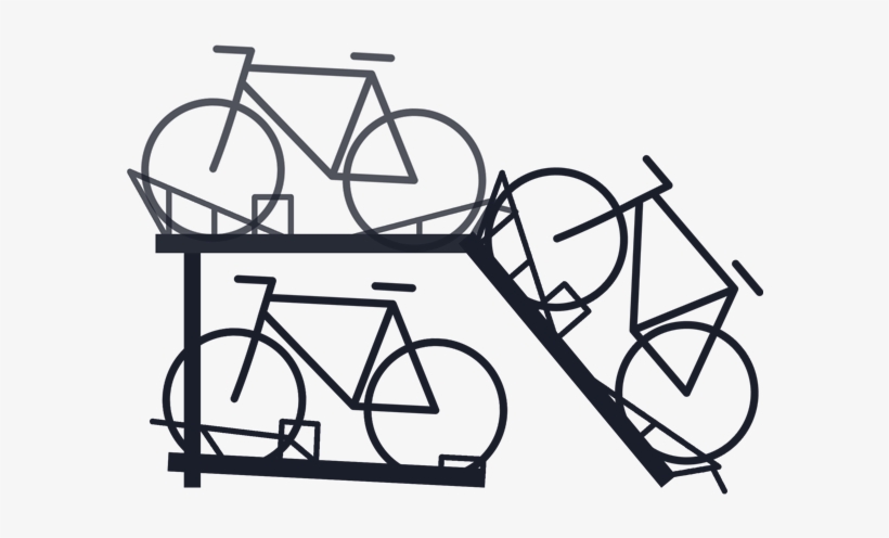 Introducing Bikerig™, A Two Tier Bike Rack System - Road Bicycle, transparent png download