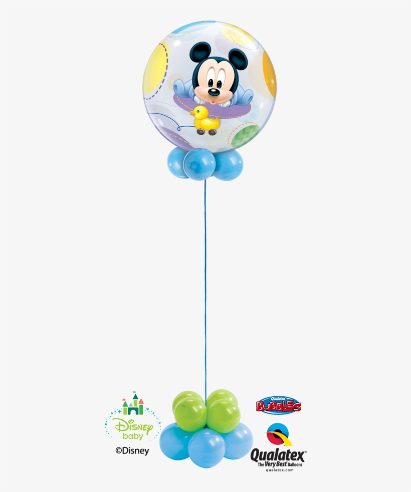 Original Size Is 415 × 920 Pixels - 22" Single Bubble Baby Mickey - Mylar Balloons Foil, transparent png download