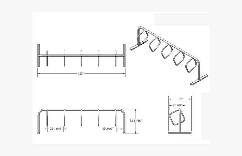 Hanger Bike Rack By Ultraplay, - Diagram, transparent png download