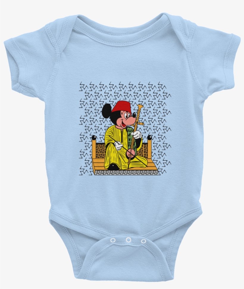 Mickey In Tarboush Arabic Baby Onesie - Adorable Penguin Unisex Baby Onesie. Gift For Penguin, transparent png download