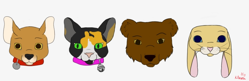 Practicing Different Animal Head - Cartoon, transparent png download