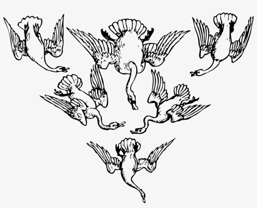 Six Flying Geese Svg Clip Arts 600 X 457 Px, transparent png download