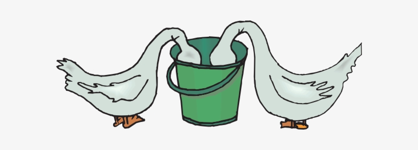 Geese Eating From A Bucket Clipart Png For Web, transparent png download