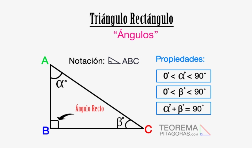 Ángulos Del Triángulo Rectángulo - Right Triangle, transparent png download