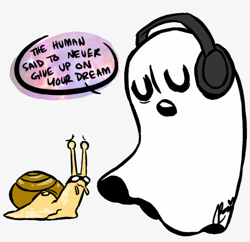 Banner Black And White Library V Video Games Thread - Napstablook And Snail, transparent png download