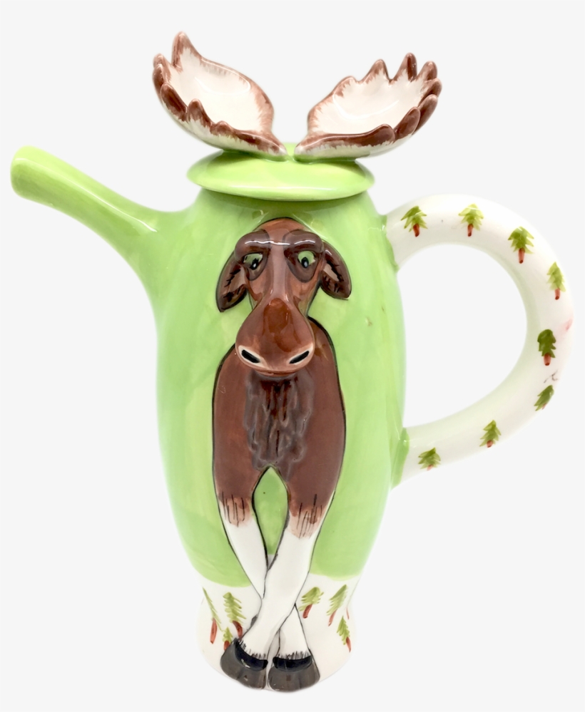 Tall Moose Ceramic Teapot - Moose, transparent png download