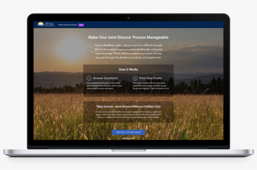 The Government's New Digital Divorce Service Improves - British Columbia, transparent png download