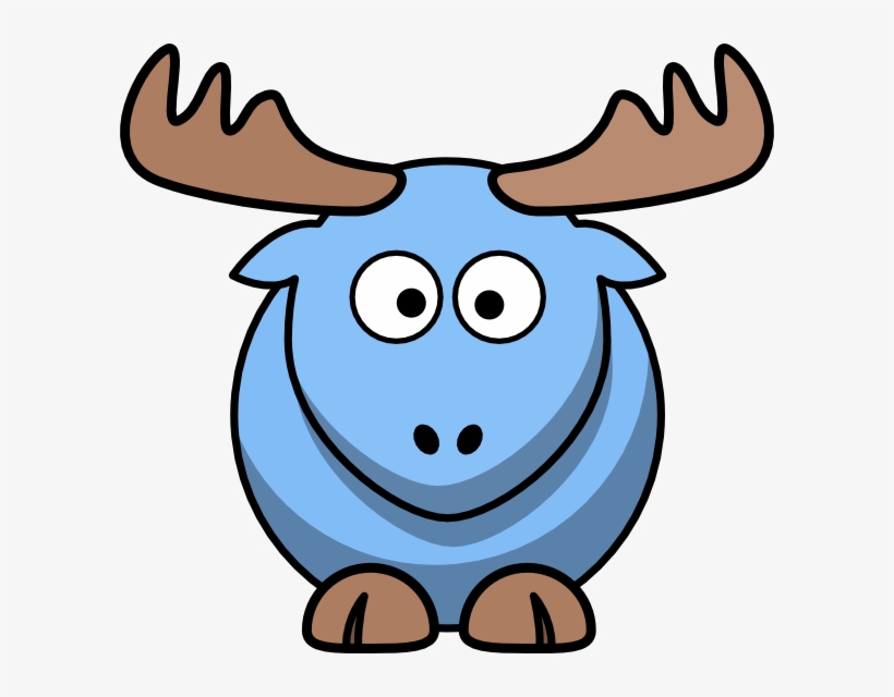 Pale Blue Moose Svg Clip Arts 600 X 560 Px, transparent png download