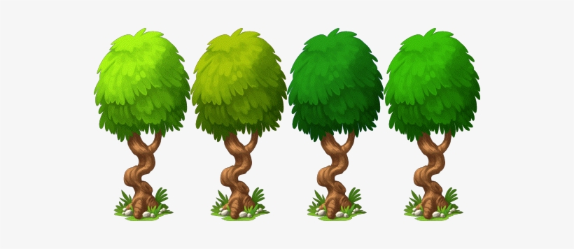 Decoration Bent Tree Colors - Clip Art, transparent png download