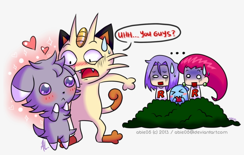 Uw You Guys 05 Abie05 - Espurr And Meowth, transparent png download