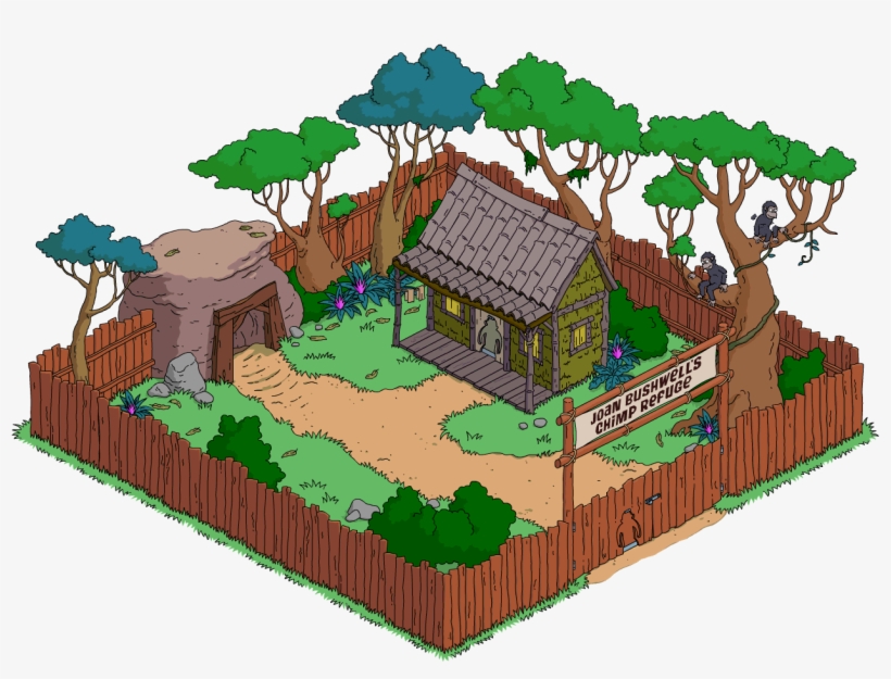 Chimp Refuge Menu - The Simpsons, transparent png download