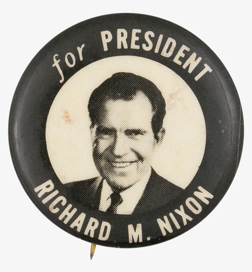Nixon For President Black And White - Print: 1968 Presidential Campaign. Republican Candidate, transparent png download