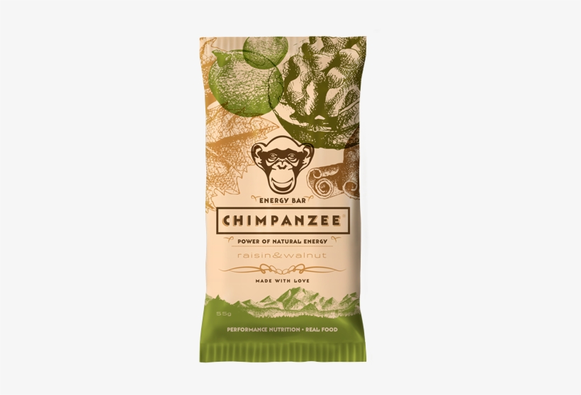 Raisin & Walnut - Chimpanzee Energy Bar 1 Bar Of 55 Grams Raisin &, transparent png download