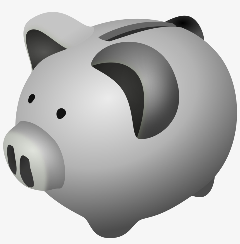 This Free Icons Png Design Of Piggybank Gray, transparent png download