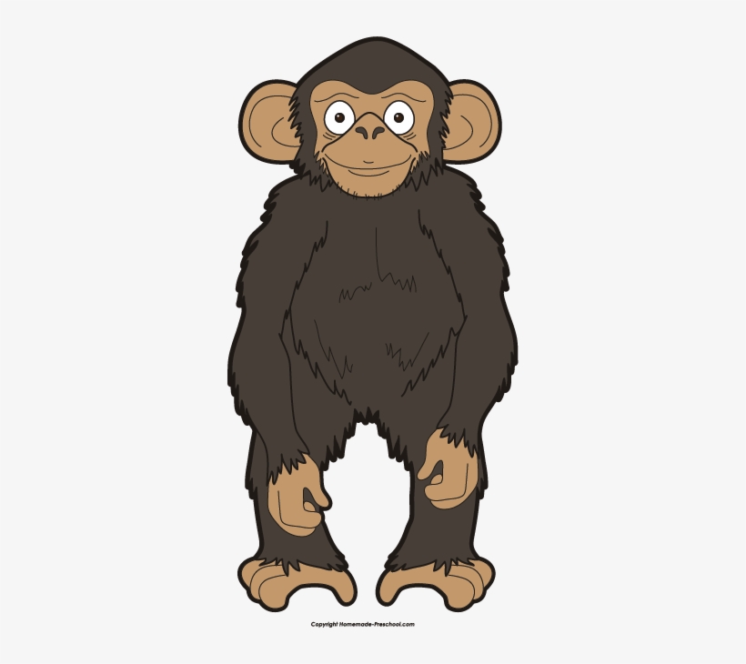 Image Black And White Stock Free Monkey Click To Save - Chimpanzee Clipart Png, transparent png download