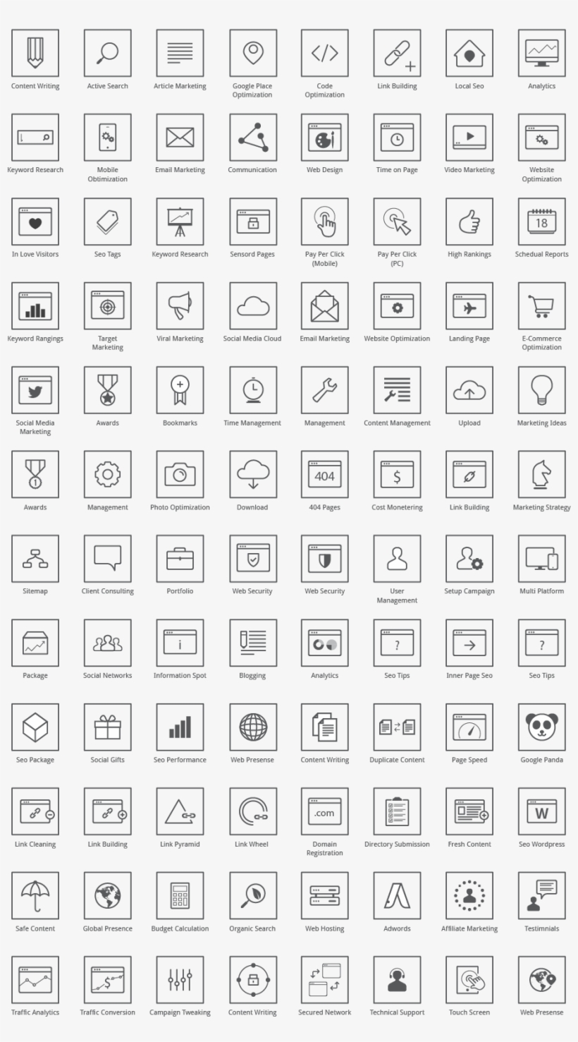 Vector Seo Icons Free Icons Png, Vector Free Download, - List Of Gold Maker Marks, transparent png download