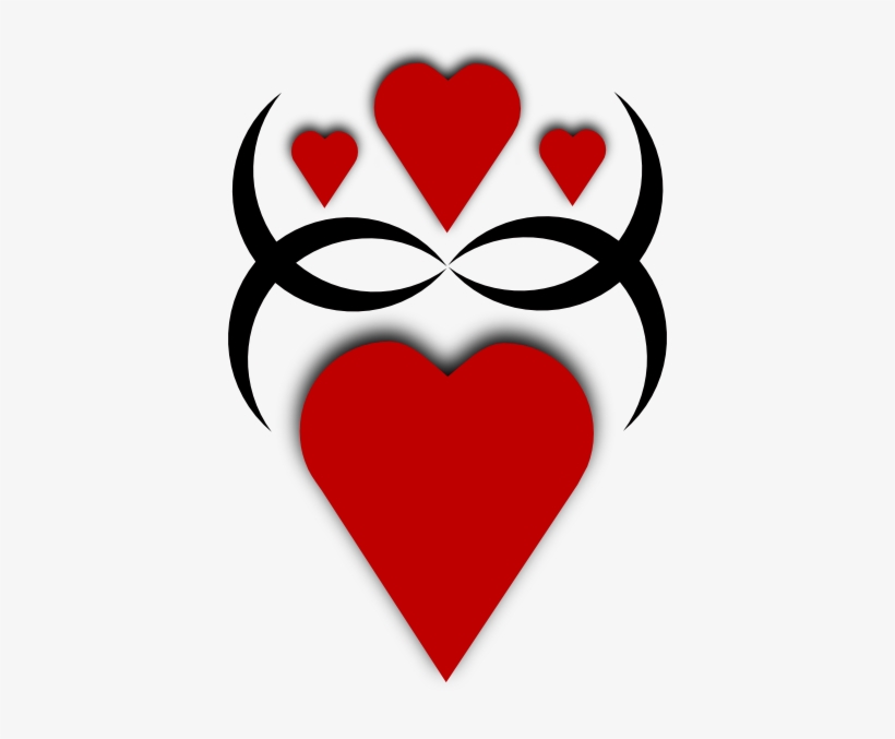 How To Set Use Black Red Hearts Clipart, transparent png download