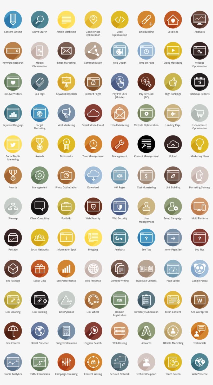 Seo Colored Icons - Icon, transparent png download