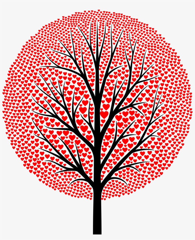 This Free Icons Png Design Of Red Hearts Tree, transparent png download
