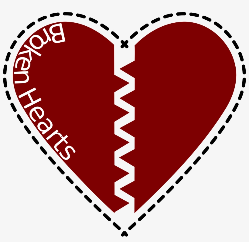 Clipart - Red Broken Heart Throw Blanket, transparent png download