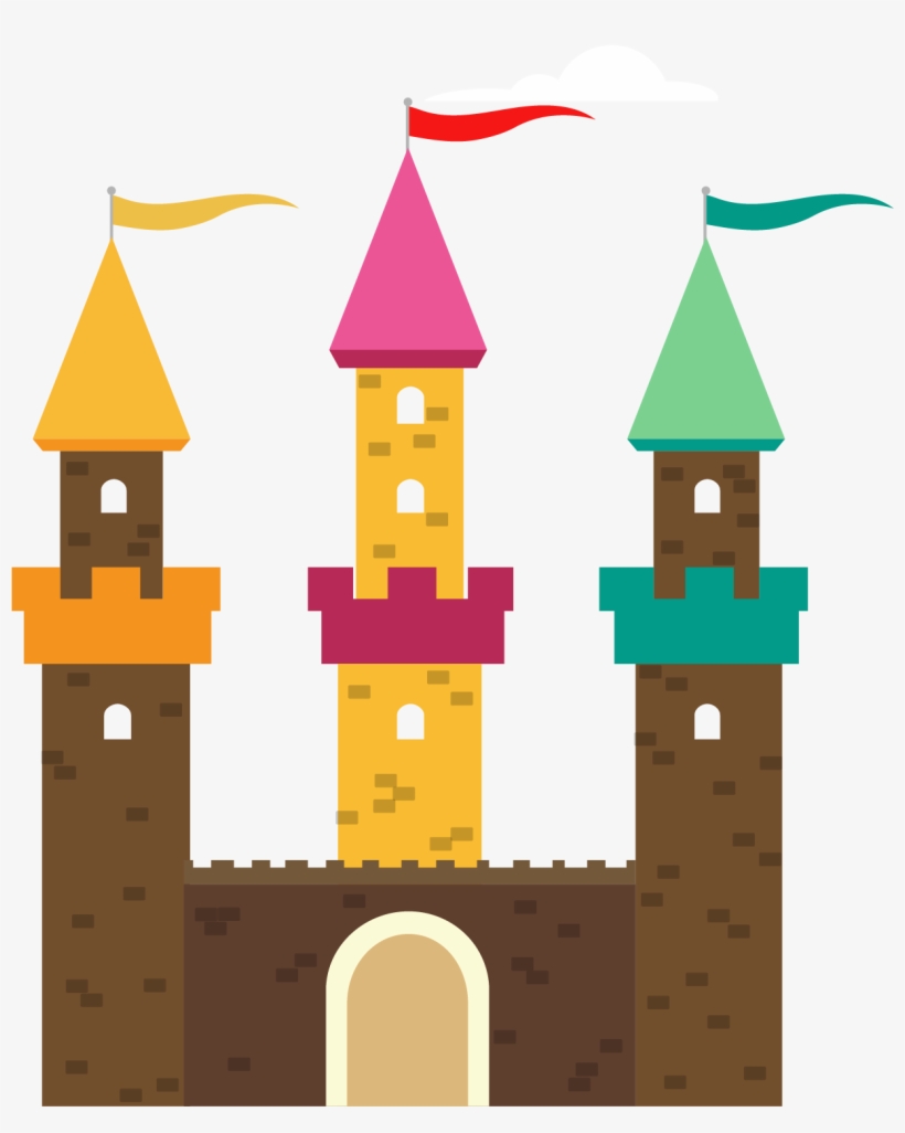 Vector Black And White Download Cartoon Castle Transprent - Dibujos Animados De Castillos, transparent png download