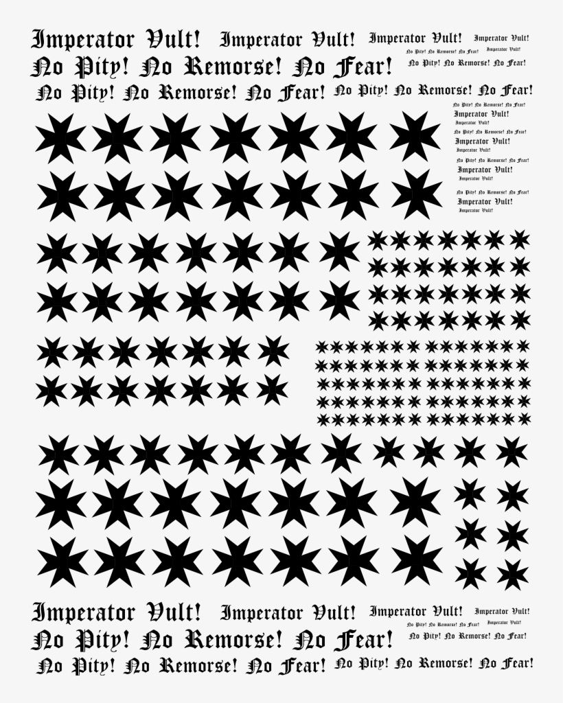 Although I Am Left Wondering About Stencil Issues - Black Templar Decal Sheet, transparent png download