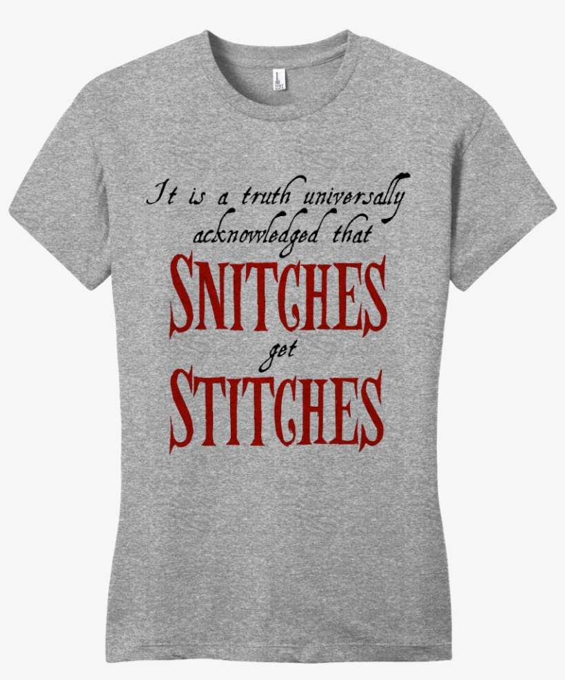 Girly Grey Snitches Get Stitches T-shirt - Science Teacher Gift For Teachers Science Tshirt Biology, transparent png download