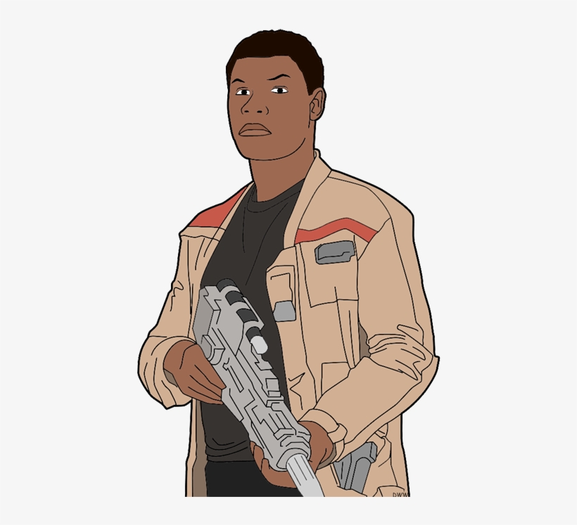 The Force Awakens Clip Art Image Star Wars Finn Cartoon Transparent PNG 450x669 Free