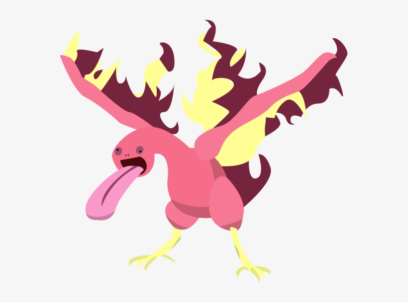 Licketounge Moltres = Licketres - Pokémon, transparent png download