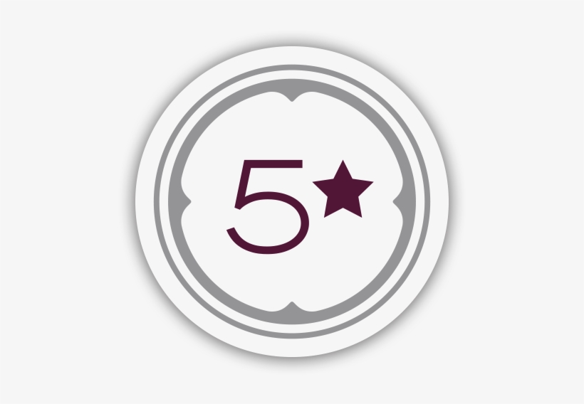 Icon For 5-star Reviews At Naohoa Luxury Bespoke Tattoos, - Reveil Rond - Je Pars En Week-end - Vert Amande, transparent png download