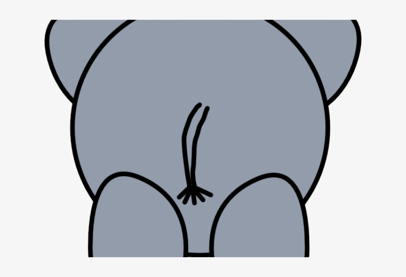 Rear Clipart Elephant - Elephant Png Back, transparent png download