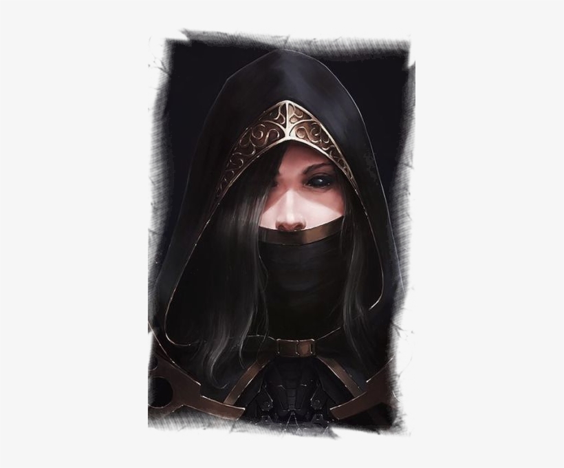 They Turn To Their Last Companion At The Table As The - Dark Fantasy Female Characters, transparent png download