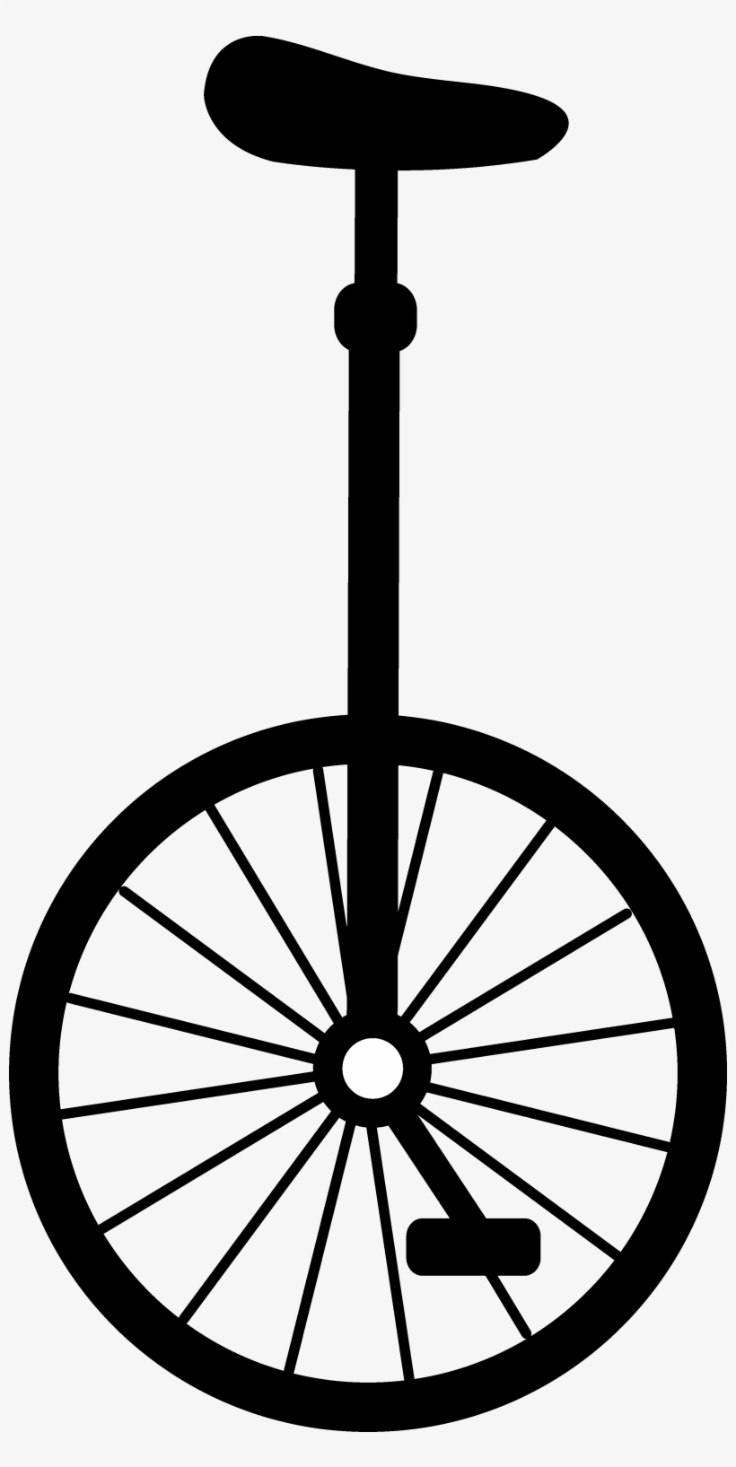 Banner Freeuse Download Wheel Silhouette At Getdrawings - Unicycle Clip Art, transparent png download