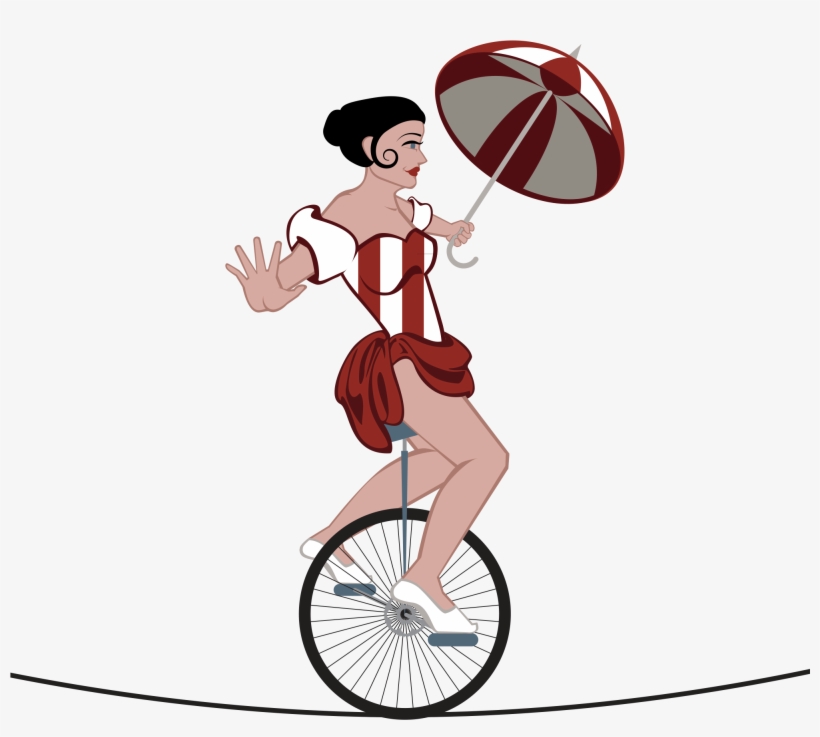 Png Stock Circus Clipart Unicycle - Circus Unicycle Clip Art, transparent png download