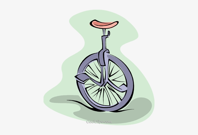 Unicycle Royalty Free Vector Clip Art Illustration - Unicycle Clip Art, transparent png download