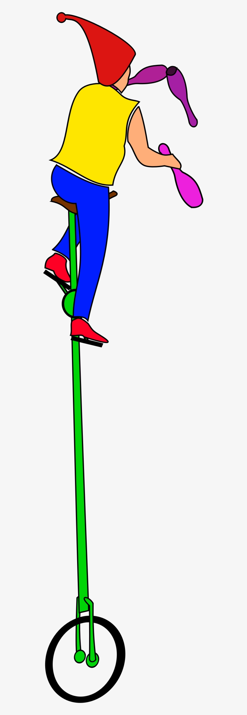 This Free Icons Png Design Of Simple Juggler On Unicycle, transparent png download