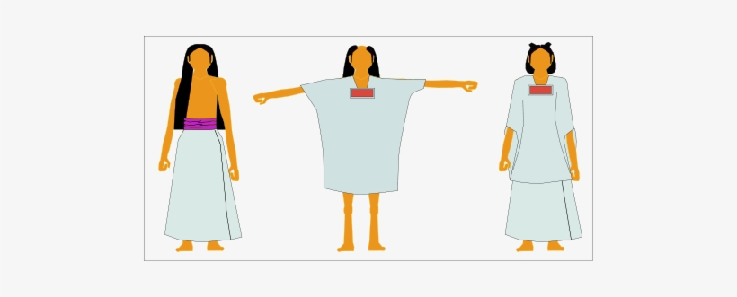Basic Dress Of An Aztec Woman Before The Spanish Conquest - Vestimenta De Las Mujeres Olmecas, transparent png download
