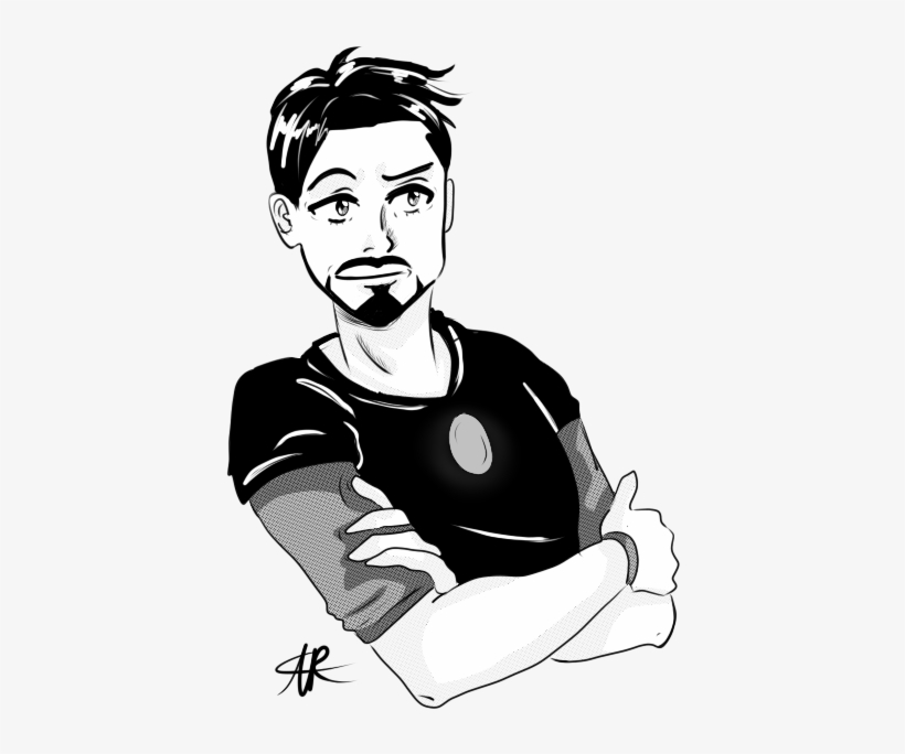 “ A Manga Style Tony Stark For All Your Manga Style - Illustration, transparent png download