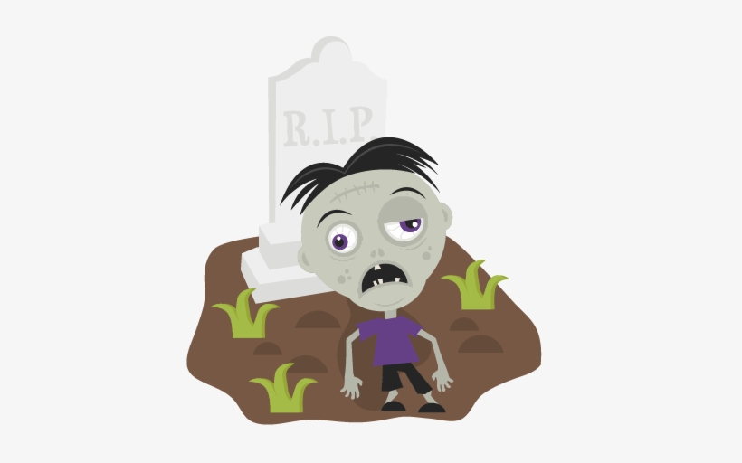 Zombie In Cemetery Svg Cutting Files For Scrapbooking - Zombies Animated Svg, transparent png download