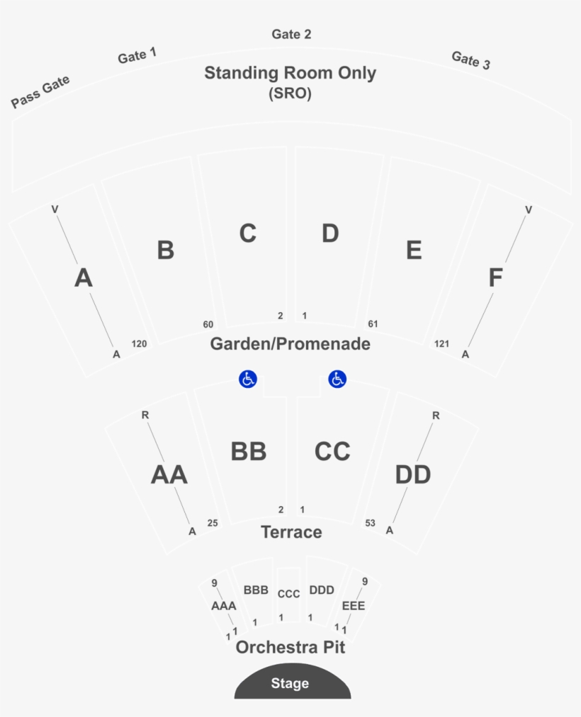 Cal Coast Credit Union Open Air Theatre Garden Level, transparent png download