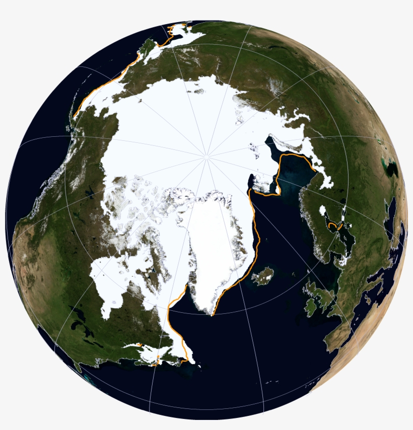A Nasa Blue Marble View Of Arctic Sea Ice On March - 2018 Arctic Sea Ice, transparent png download