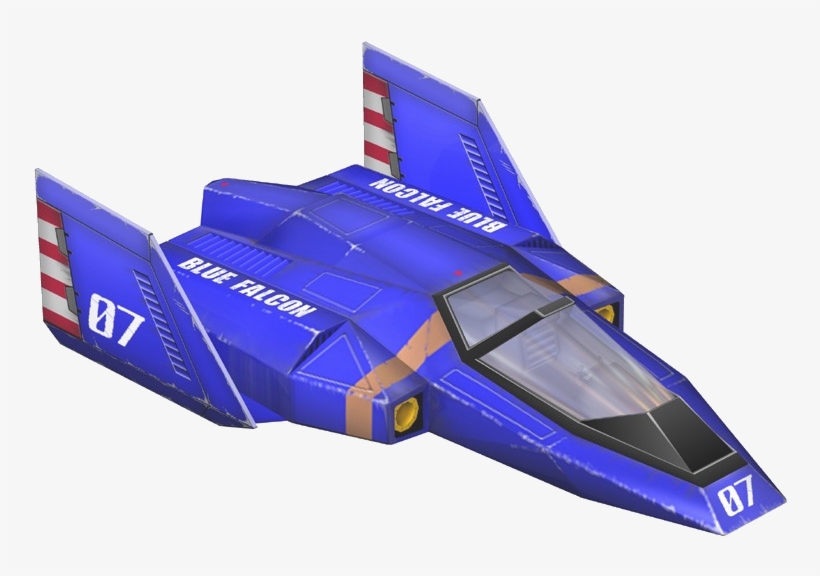 Blue Falcon - F Zero Captain Falcon Ship, transparent png download
