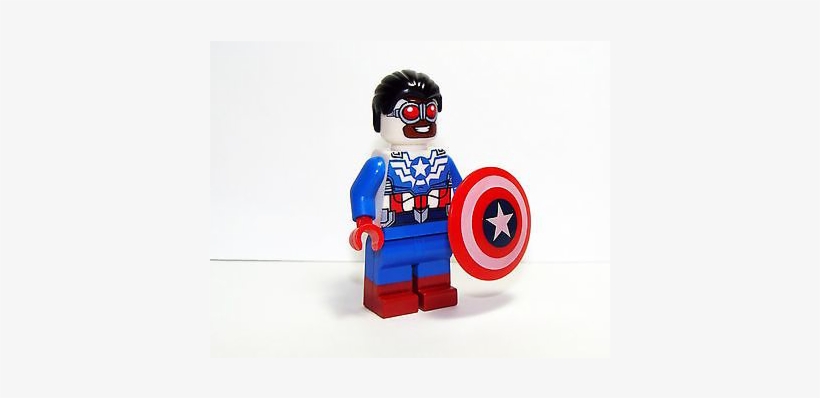 Lego Sdcc Exclusive Minifigures Captain American Sam - Captain America, transparent png download