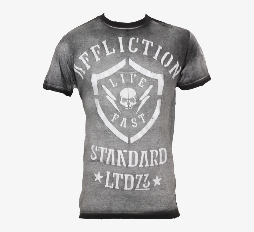 Affliction Stonewall Tee Grey - Active Shirt, transparent png download
